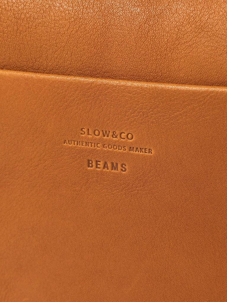 Beams' 100 Masterpiece Leather Bag, SLOWSpecial Order Flap Shoulder Bag, Men's, Camel Free, 11620029421