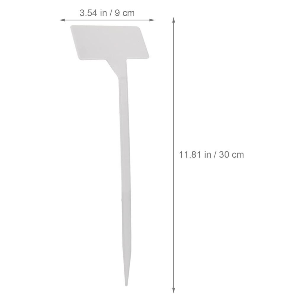 OUNONA Jardinería 20 Altura Jardinería Flor Etiquetas Blancas, Plantas, Maceteros, Etiquetas, Marcadores, Placas de Nombre, Estacas, Señales, Forma de T, Grandes, Piezas, 30cm,