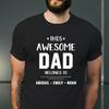 Fathers Day Gift This Awesome Dad Belongs To T Shirt Personalized Custom Best Dad Graphic T Shirts Cotton Men Clothes