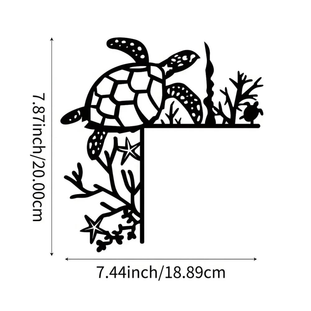 Цельный черепаха океан украшение настенная наклейка дверной уголок декор рамка угловой — фото 3