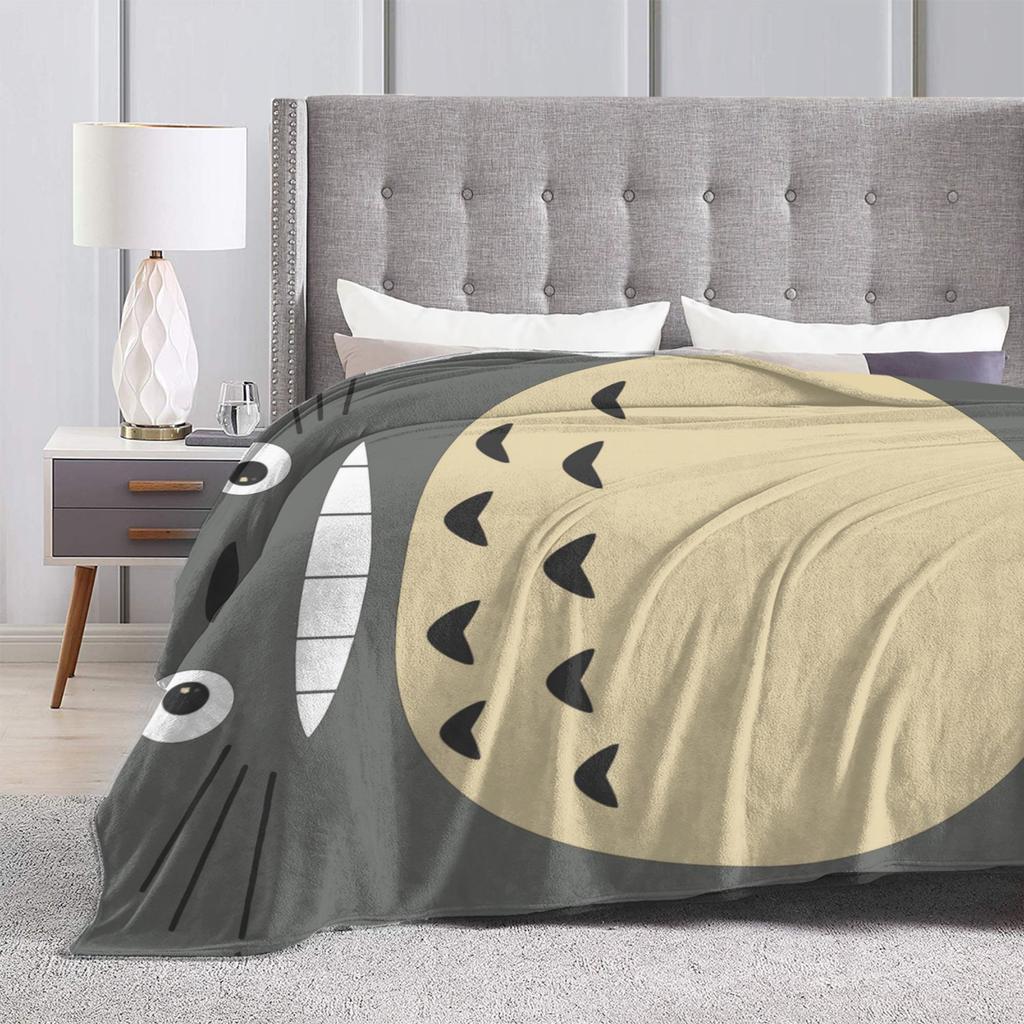 T-Totoroes Decke Ultra-Weiches Fleece Neuheit Geschenk Cartoon Grau Totoro Überwurfdecken Bettwäsche Überwürfe