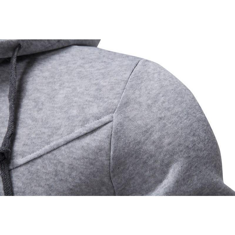 2025 Men's Fashionable Casual Two-Piece Slim-Fit Contrasting Color Hooded Cardigan Jacket