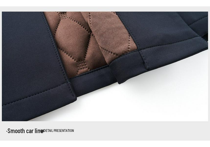 Men's Stylish Single-Breasted Lapel Jacket - Autumn/Winter Business Casual Warm Outerwear for Middle-Aged & Young.