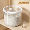 Rotatable Household Rice and Grain Storage Box: Insect & Moisture-Proof, Sealed, Compartmented Bucket