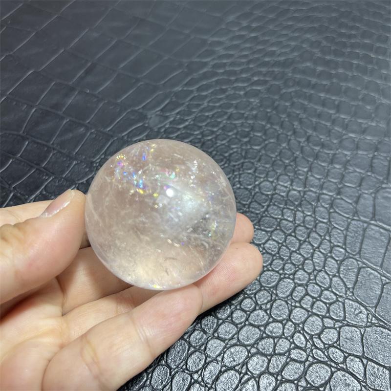 5pcs Clear Quartz Rainbow Healing Crystal Natural Gemstone Sphere Ball 43-45mm