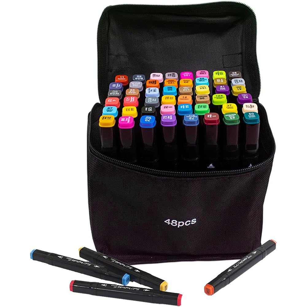 Coloring Art Markers | Journal Sketch Markers | Permanent Coloring Markers | Double Tip Drawing P...