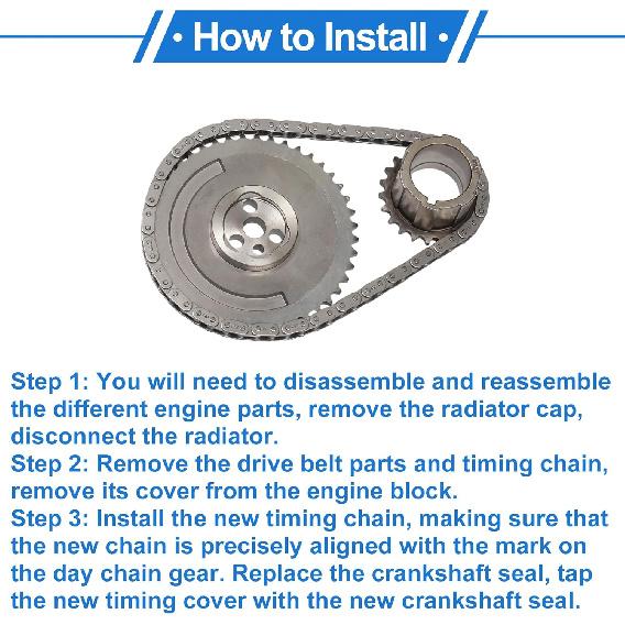 1 Set Engine Timing Chain Kit for Chevrolet Silverado 1500 2500 3500 Express Tahoe Avalanche Camaro for GMC Sierra Yukon 5.3L 6.0L
