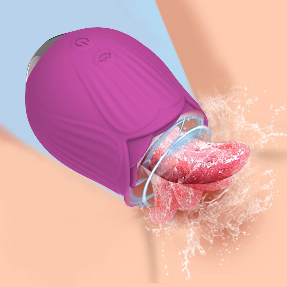 Tongue Licking Vibrator for Women Clitoris Sucker Stimulator Adults Goods Sucking Rose- Toy Nipple Sex Toys Female Sex Supplies
