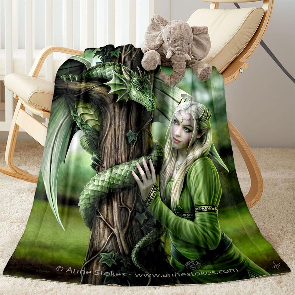 Gothic Style Blanket Soft Warm Cozy Perfect for Seaside Office Chair Four Seasons Universal Playful Design Best Holiday Gift for Friends Family