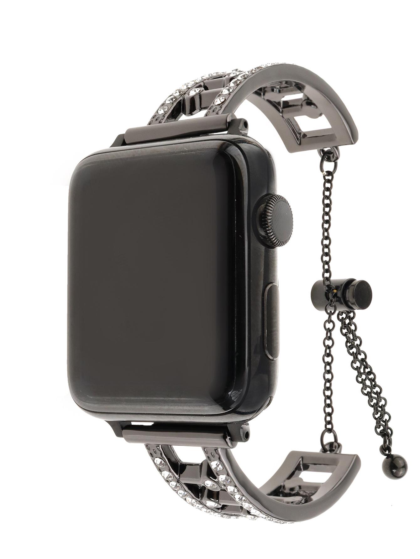 

Металлический браслет с двойным Т-образным бриллиантом (Apple, умные часы) браслет 49