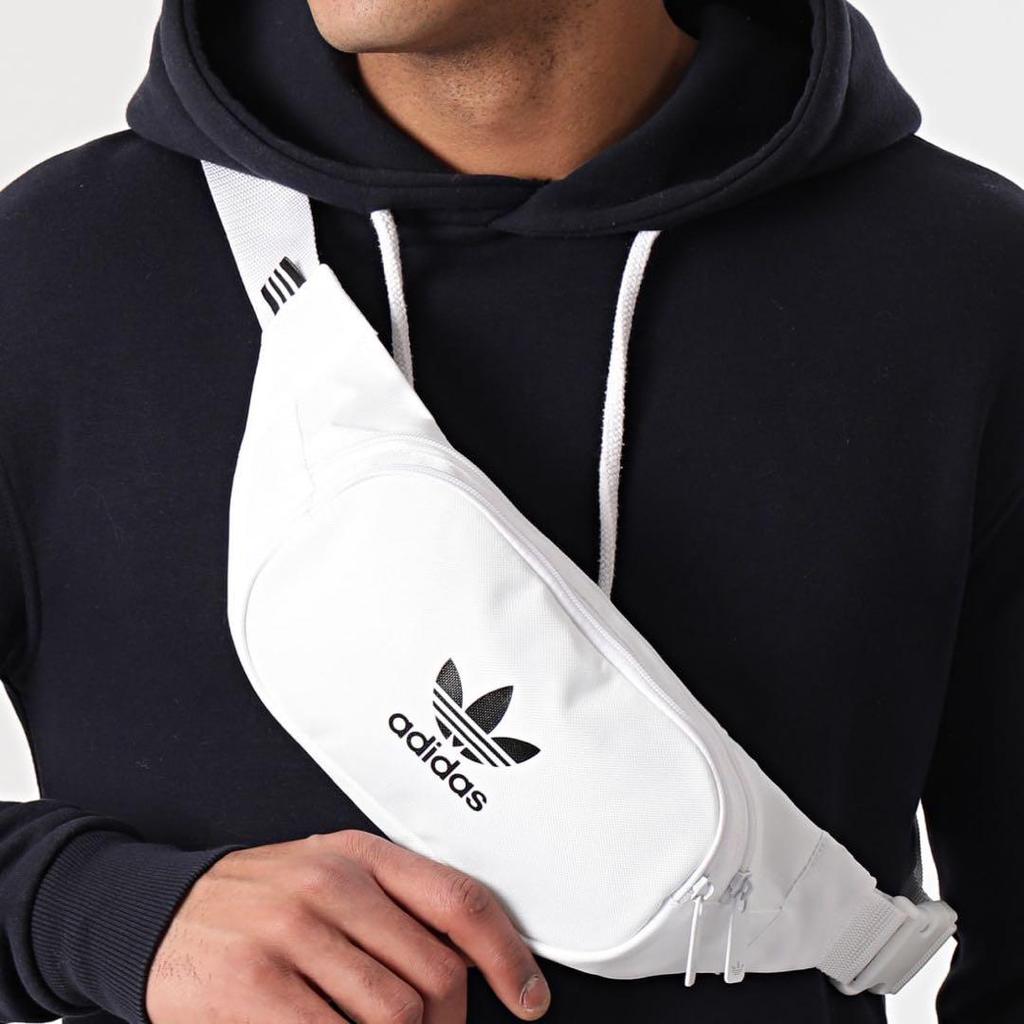 New Adidas Originals Polyamide Sling Bag Crossbody Bag Fanny Pack Regular Unisex White GN5481