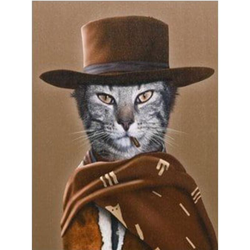 5D DIY Diamond Painting Animal Kingdom Cat Diamond Embroidery Cross Stitch Kit Full Rhinestone Mosaic Home Decor