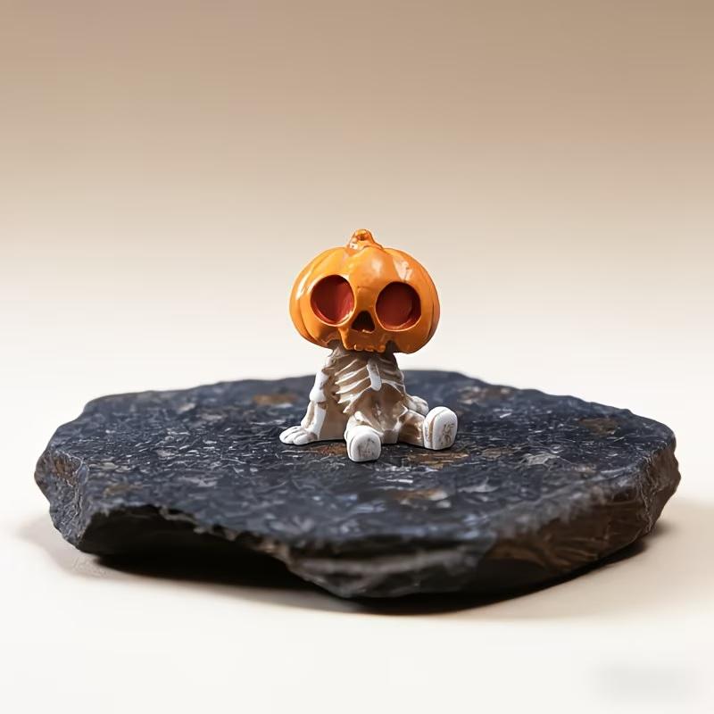 4/8Pcs Gothic Skull Statue Resin Skull Decoration Skeleton Figurines For Halloween Party Decor Desktop Ornament Gifts