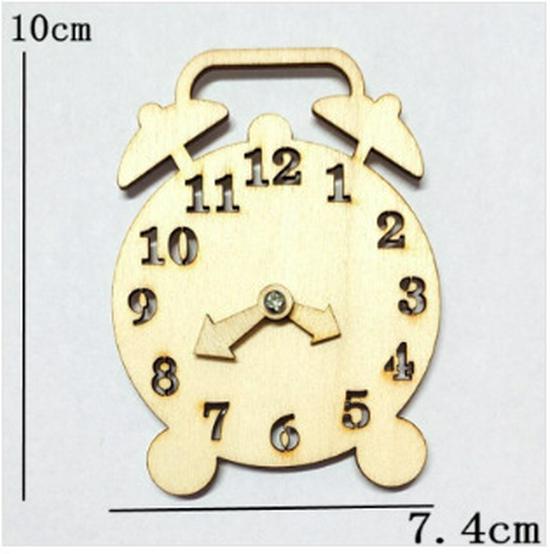 Hand-Painted DIY Busy Board: Educational Wooden Gears & Clock Ornament for Teaching and Decoration