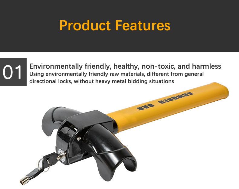 Universal Car Steering Wheel Lock Fit Maximum Security Steering Anti-Theft T-Bar Steering Wheel Immobiliser