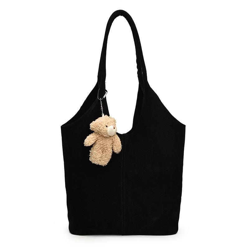 Autumn and Winter New Tote Mother and Child Bag Women's Large-capacity Deerskin Velvet Shoulder Bag Women's Autumn and Winter Retro Zipper Bag