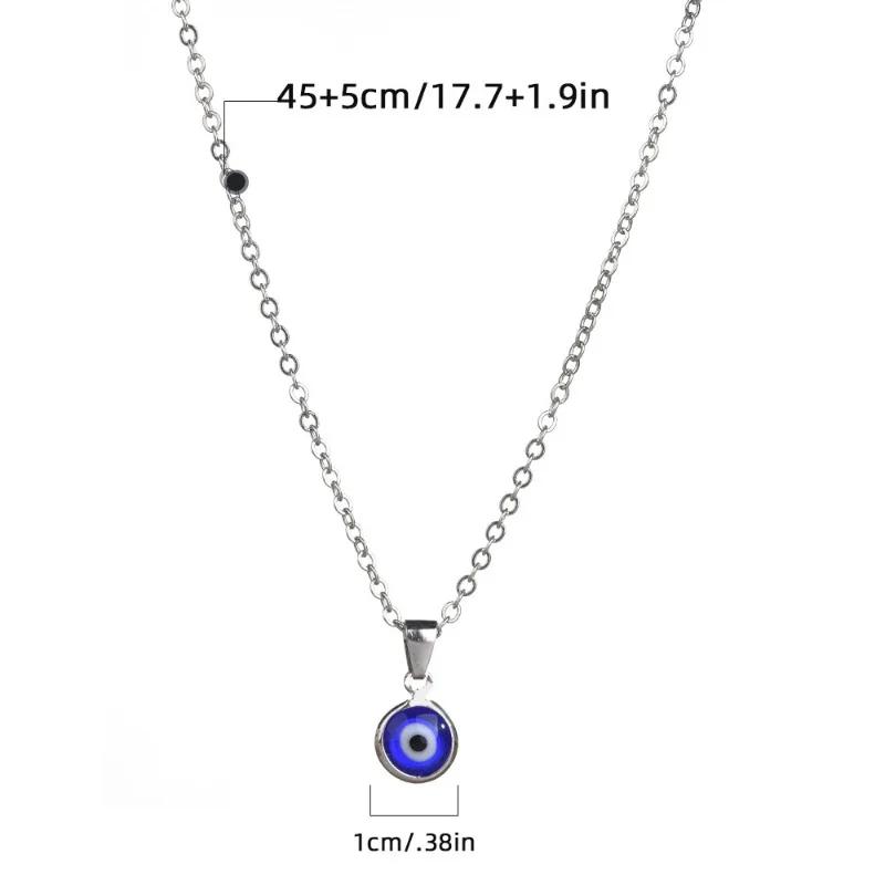 Turkey Evil Eye Pendant Necklaces for Women Girls Friends Blue Turkish Demon Eyes Chokers Gold Color Chain Necklace Jewelry