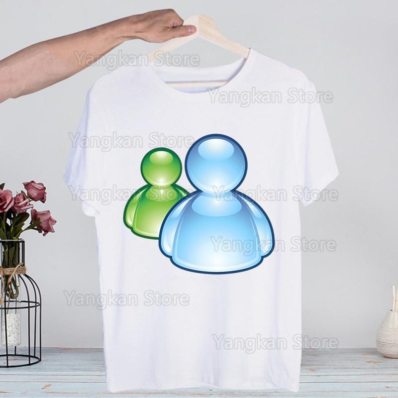 Frutiger Aero Harajuku T-skjorter Sommer Menn/Kvinner Hip Hop Morsom Trykk T-skjorte Streetwear T-skjorte Kortermet Tee Topp