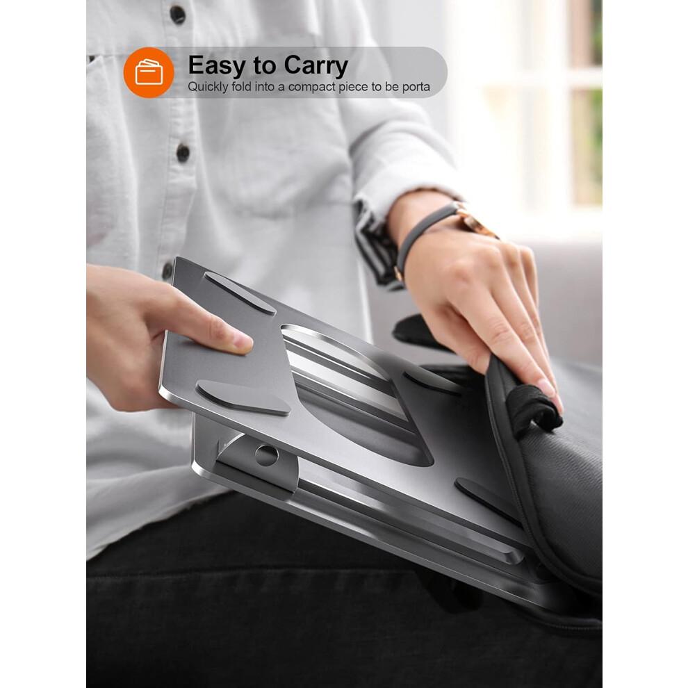Adjustable Laptop Stand, Wide Compatibility Aluminum Alloy Computer Notebook Stand Holder, Ergonomic Design 4 11-17" Laptops, Supports Up To 13.2 Lbs