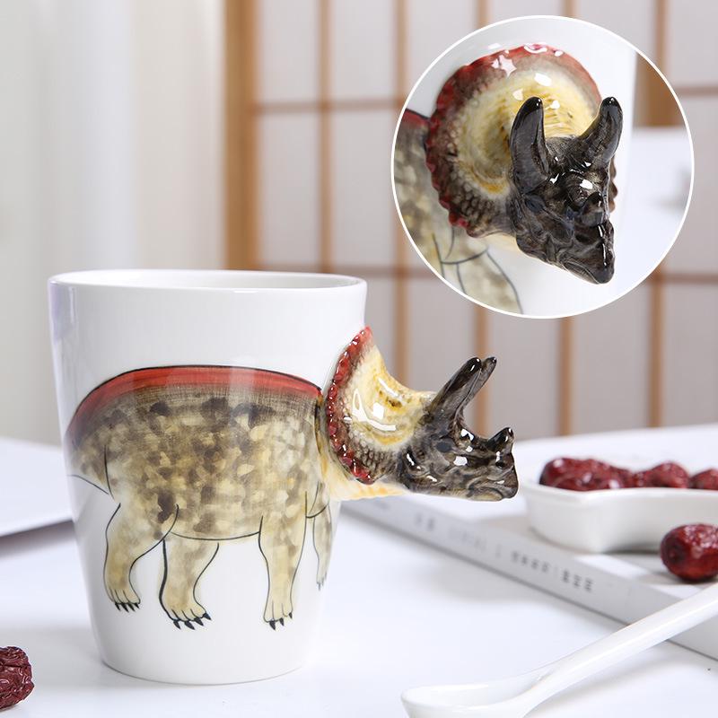 3D Zebra Handle Ceramic Coffee Cup - Unique Animal Gift Cup