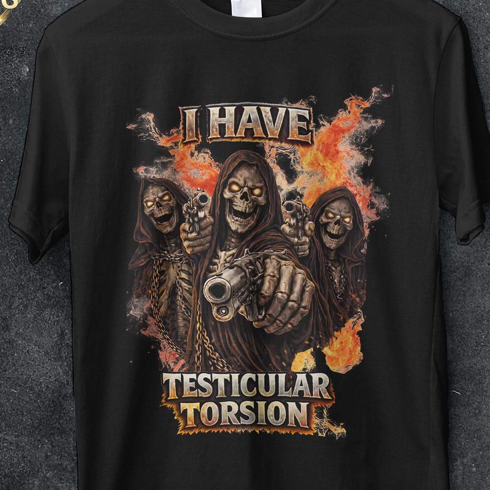 I Have Testicular Torsion, Inappropriate Gift, Funny Hard Skeleton Meme, Bootleg Graphic shirt, Badass Skeleton, Unhinged, Offensive shirt 4XL