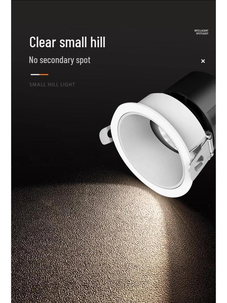 Smart Dimming & Color-Changing LED Recessed Spotlight for Anti-Glare Villa Wall