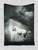 Gothic Tapestry Antique Myst Gate with Pattern and Curvings Design IllustrationHanging for Bedroom Living Room DormDark Brown