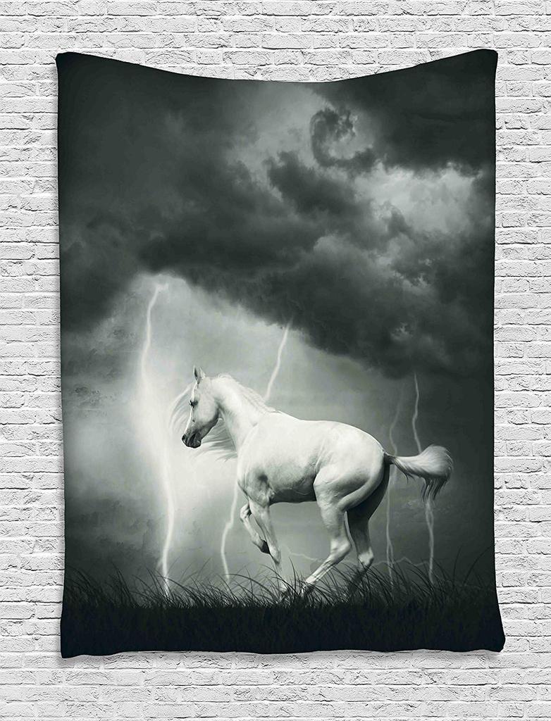Gothic Tapestry Antique Myst Gate with Pattern and Curvings Design IllustrationHanging for Bedroom Living Room DormDark Brown