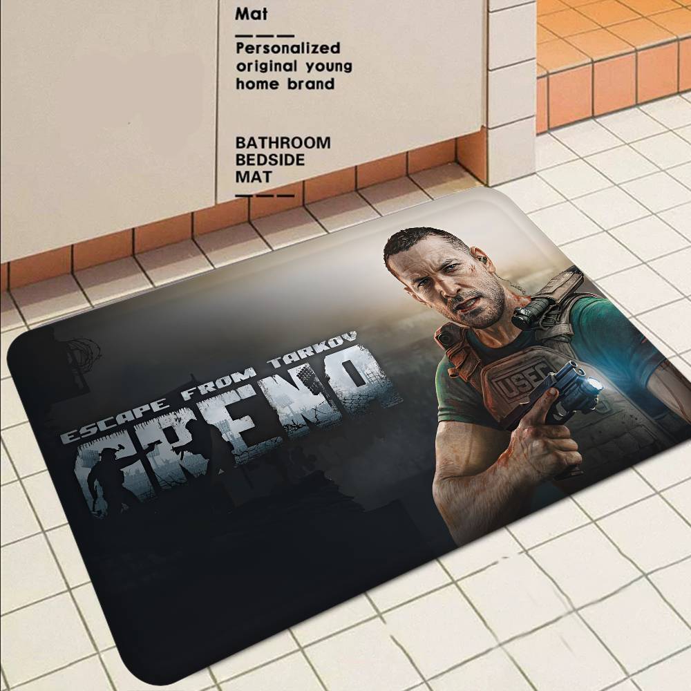 Game Escape From T-Tarkov Bathroom Mat Non-Slip Laundry Room Mat Laundry Decor Balcony Child Living Room Toilet Rug