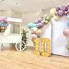 1Pc 73cm Light Up Digital Marquee Frame Yellow Lights KT Board Number 0-9 Plug-in KT Board Party Decorative Birthday Party Anniversary Decoration