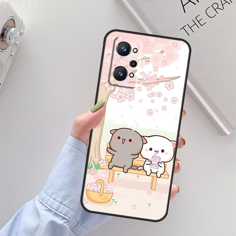 Cute Kawaii Cat For Realme GT Neo 3 2 8 9 Pro Plus 9i 8i Master Case For OnePlus 10 Pro 9 9R Nord2 Cover