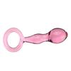 Pink Clear Glass Crystal Quantity Wand with Ring Plug