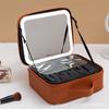 Custodia Portatile Ricaricabile per Trucco per Viaggi Transfrontalieri con Specchio e Luce – Elegante, Spaziosa, per Donne