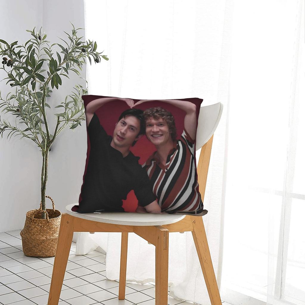 Heated Rivalry Square Pillow Cases Hockey Romance Cushion Covers Creative Zippered Decorative Pillowcase for Sofa 40x40cm