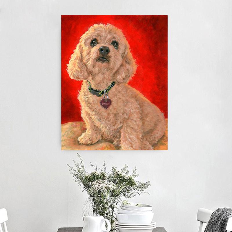 5D DIY diamantmaleri "Teddy Pet Dog" firkantet / rund diamantbroderi korssting diamantmosaikkdekorasjon