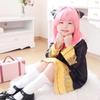 Anime SPY X FAMILY Anya Forger Costume Cosplay Vestito Nero Uniforme Bambina Ragazze Parrucca Rosa Calze Outfit per Feste Adulti Bambini