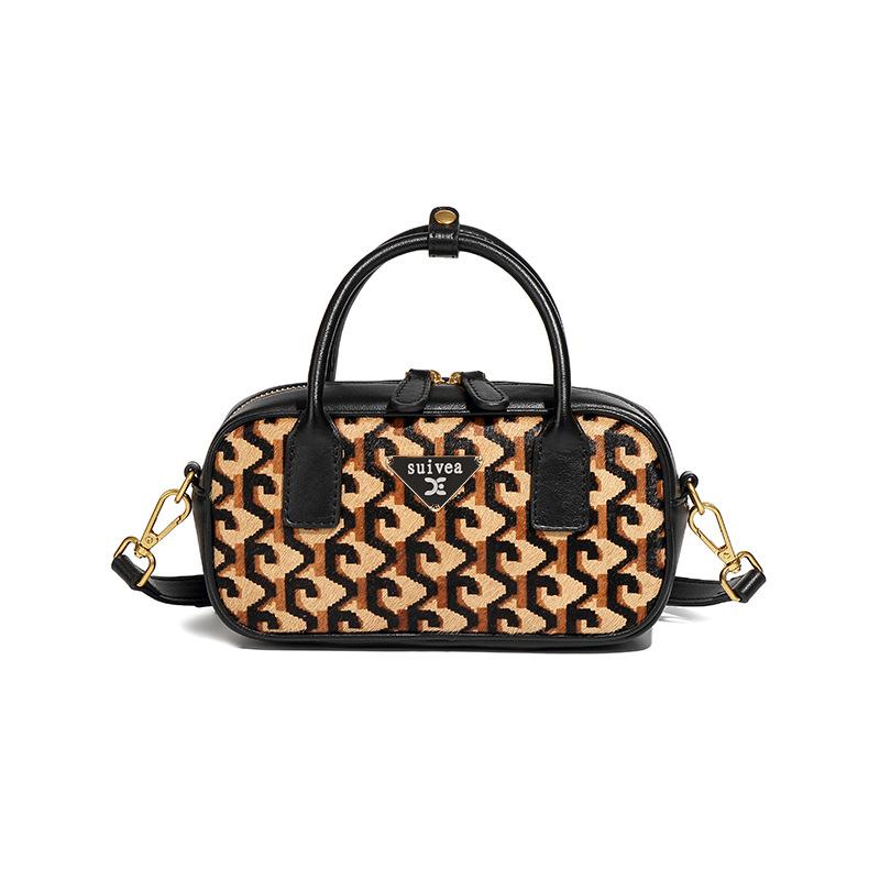

Сумка с леопардовым принтом, модная и универсальная, сумка из конского волоса, высококачественная, женская сумка через плечо на одно плечо для поездок на работу