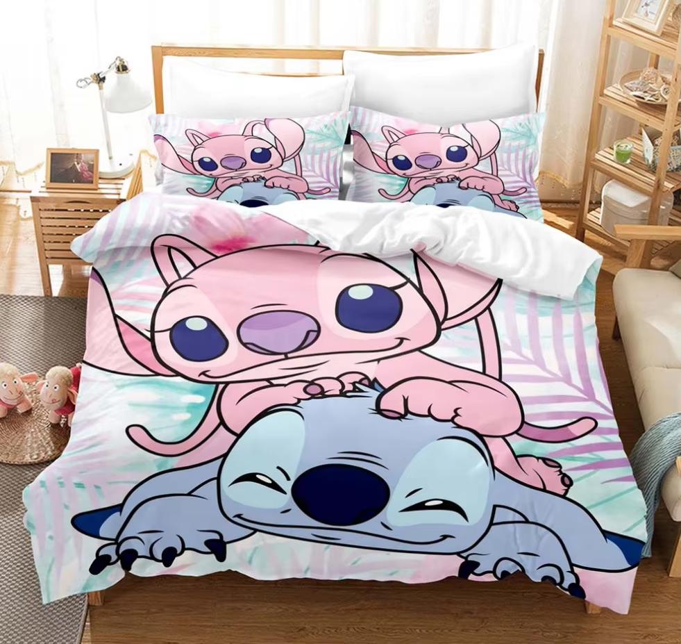 Copripiumino Cartoon Anime Matrimoniale King Size Set Biancheria da Letto Stampa Carina 3 Pezzi Biancheria da Letto Comoda per Bambini Contiene 2 Federe