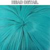 Long Straight Silver Blue Dragon Ball Bulma Cosplay Wig for Halloween Christmas School Thanksgiving Day