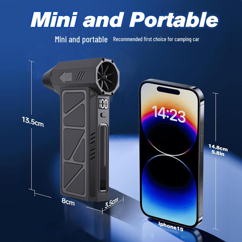 New Turbo Fan: High-Speed, Brushless Mini Handheld Blower for Camping and Dust Removal