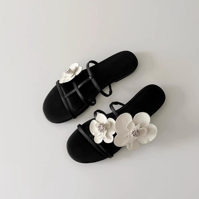 Fairy Shoes Women's Shoes Sandals Flat One-shoulder Slippers cm oro