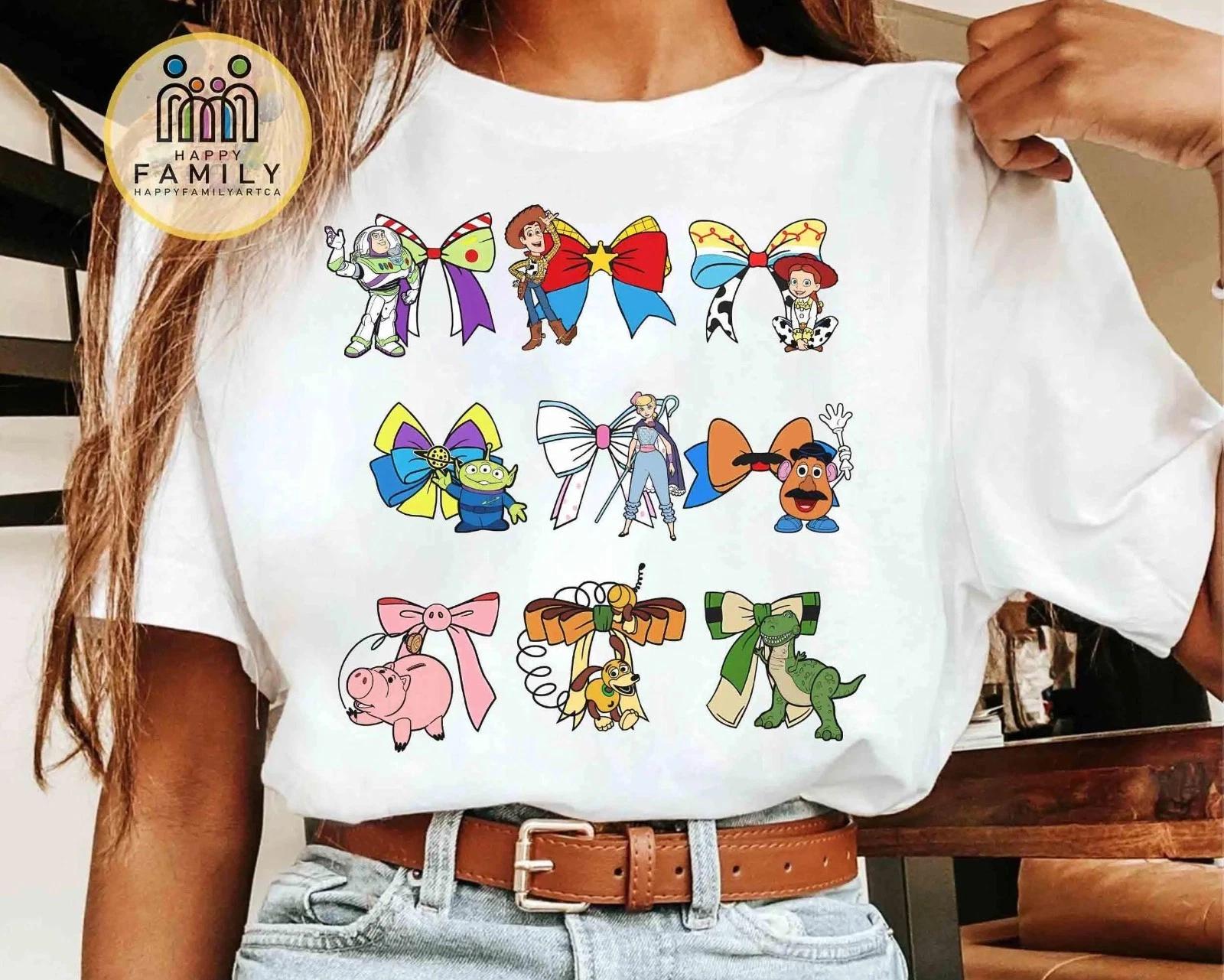 

Coquette Bows Toy Characters T-Shirt, Family Trip Gifts M