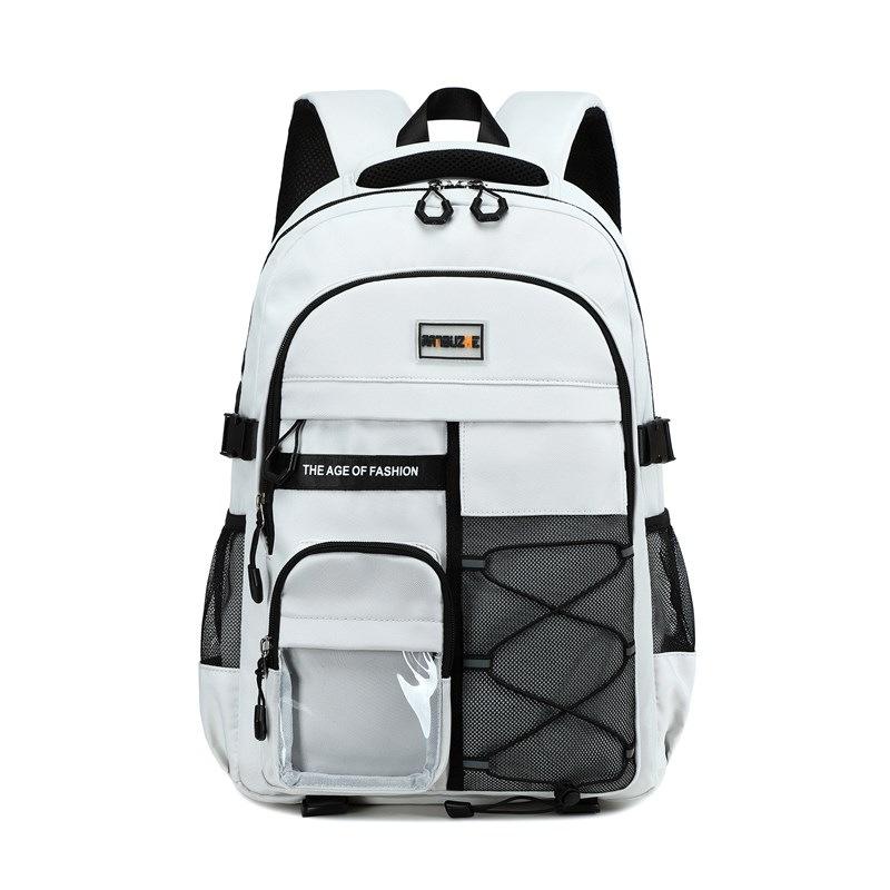 New fashion student backpack men's and women's high-end fashion computer bag large capacity junior high school travel backpack
