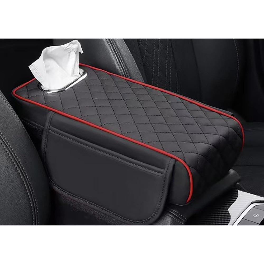 Armrest Box Car Central Armrest Pad PU Leather Car Armrest Box Protective Pad  Universal