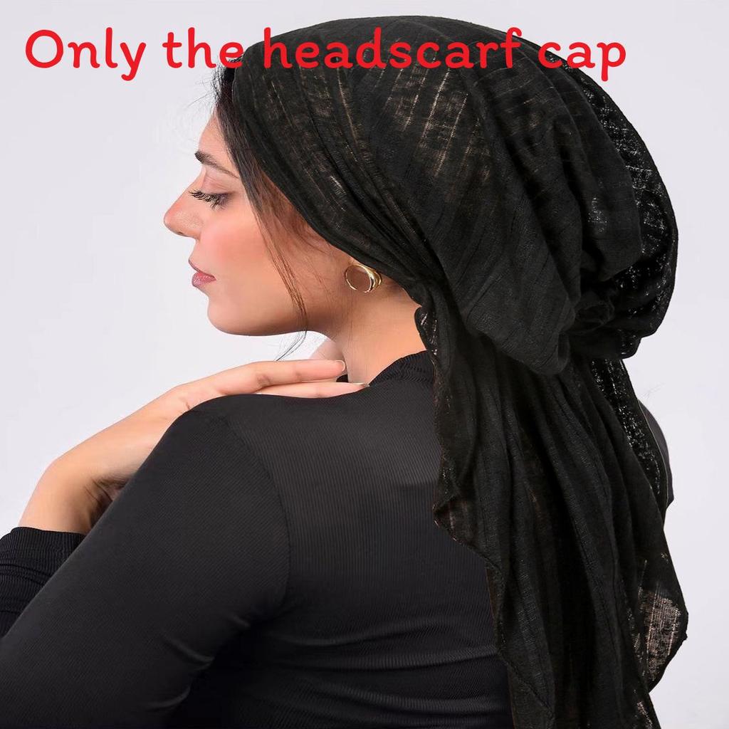 Polyester Womens Arc Hat With Double Tail Headscarf For Casual Travel