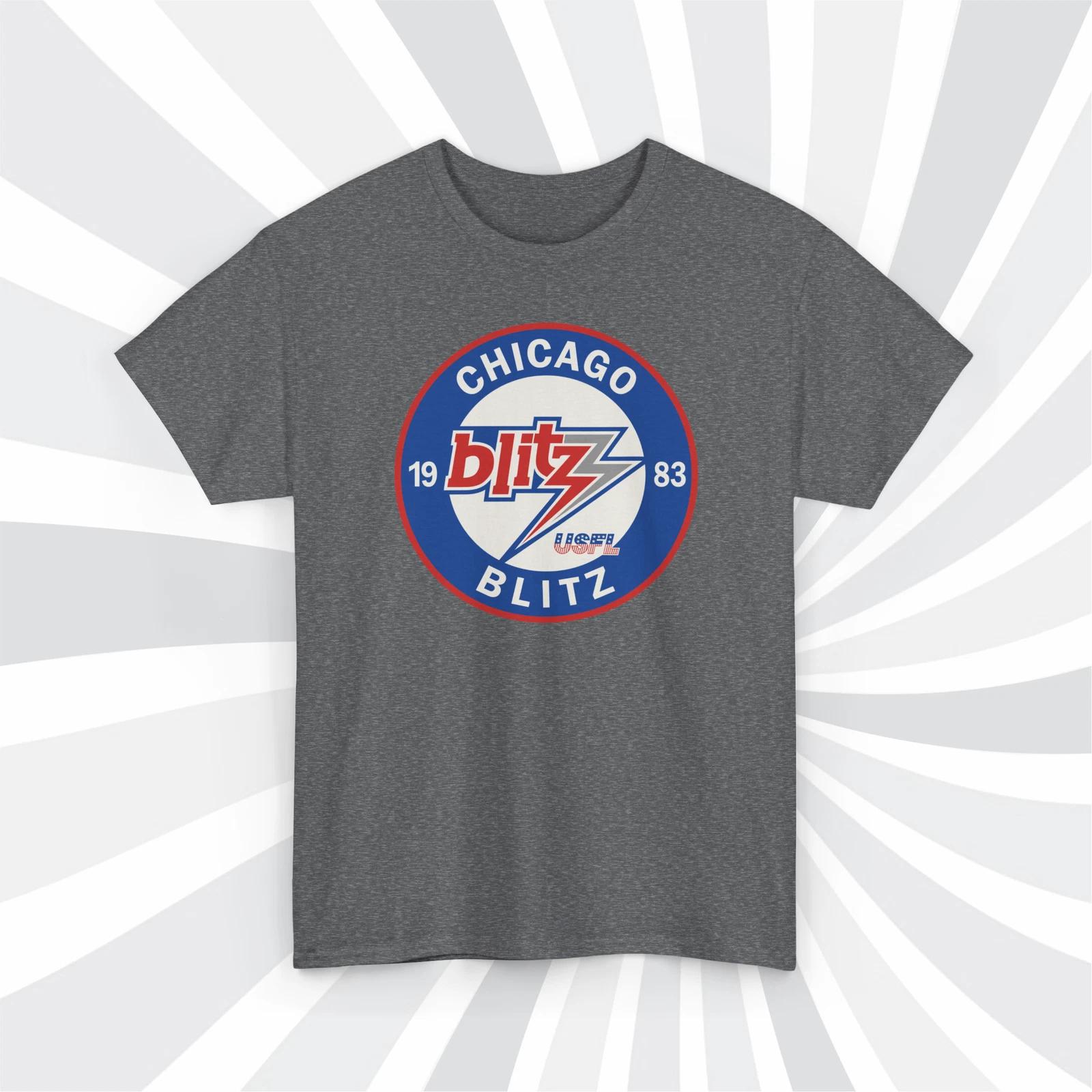 Chicago Blitz 1983 USFL Vintage Football Logo T shirt - Bears 4XL