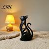 Bookshelf Cat Ornament 3D Printed Hollow Figurine, Modern Abstract Sitting Kitten Statue, Decor Artistic Animal Sculpture for Home Decoration,