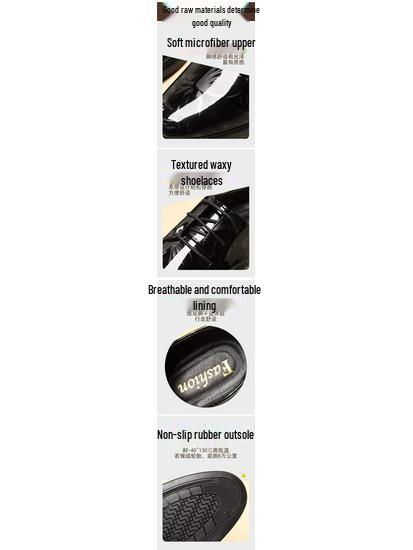 Herren Koreanischer Stil Formelle Lederschuhe - Vielseitig, Atmungsaktiv, Lässig, Übergröße, Ideal für Frühling & Herbst, Hochzeiten & Geschäft