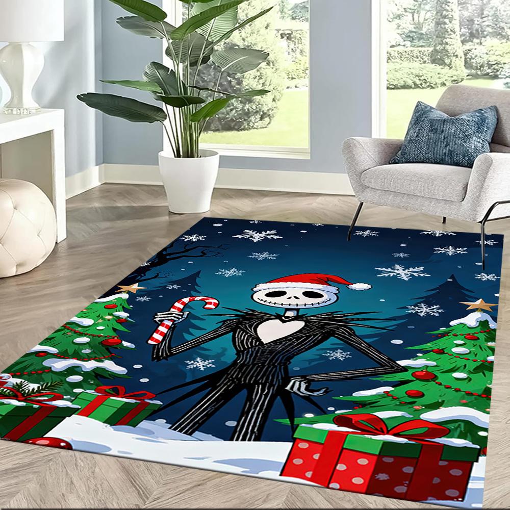 Christmas Nightmare Floor Mat Suitable for Living Rooms Dining Room Entryway Bedrooms Anti-slip Rug Decorate Offices Gift for Festivals