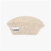 Ganni A4430 196 Logo Patch Structured Beret